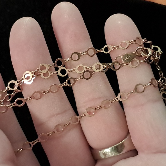 14kt Rose Gold Over 925 Sterling Silver Chain Necklace. - Picture 1 of 5